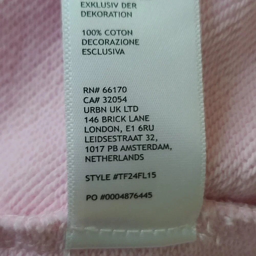 Teddy Fresh Lace Applique Bear Sweatshirt Small Pink Long Sleeve Fun Soft NWOT - Picture 8 of 9